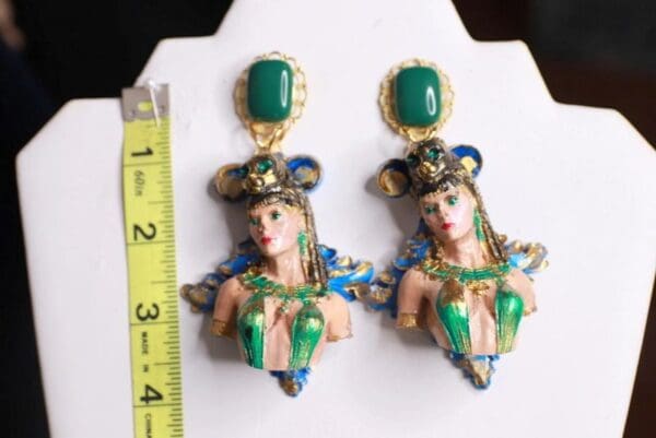 SOLD! 9890 Greek Goddess 3D Effect Studs Earrings - Image 7