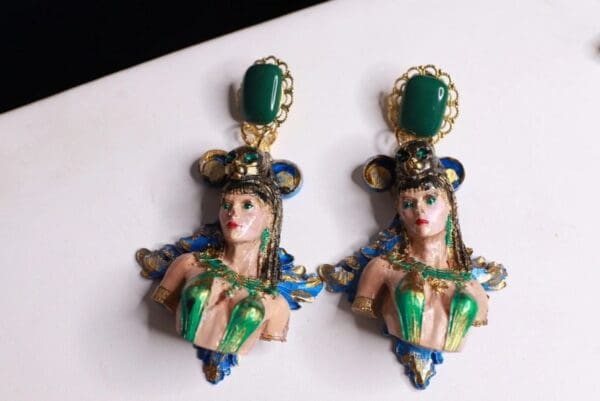 SOLD! 9890 Greek Goddess 3D Effect Studs Earrings - Image 8