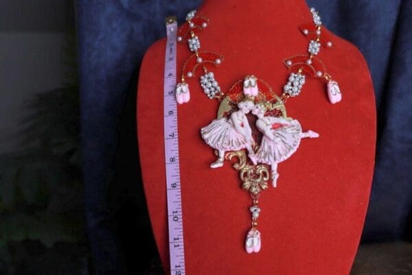 SOLD! 9891 Ballerinas Theatre Necklace Large Necklace - Image 6