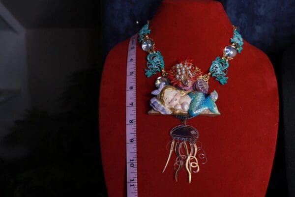SOLD! 9902 Sleeping Little Mermaid Massive Necklace - Image 5