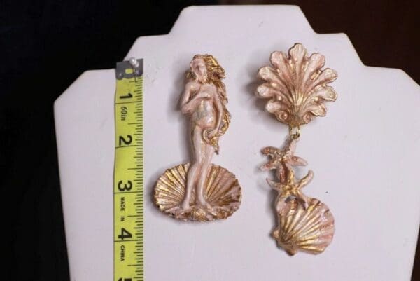 SOLD! 9905 Birth Of Venus Irregular Vintage Style Earrings - Image 5