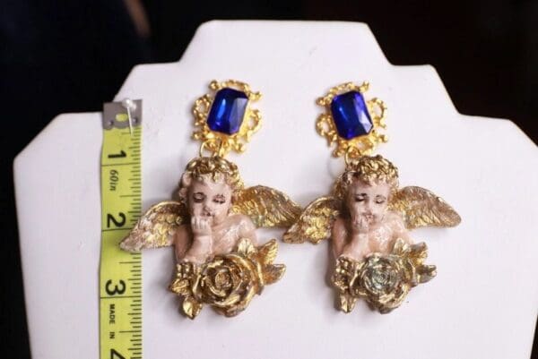 SOLD! 9906 Cherubs Vintage Style Earrings - Image 5