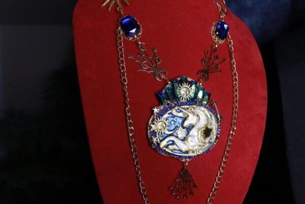 SOLD! 9907 Art Jewelry Unicorn Celestial Massive Necklace - Image 4