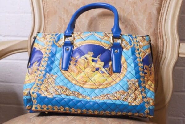 SOLD! 9924 Runway Designer Baroque Print Handbag
