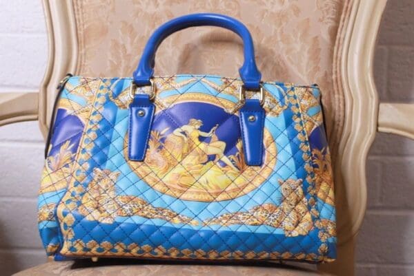 SOLD! 9924 Runway Designer Baroque Print Handbag - Image 3