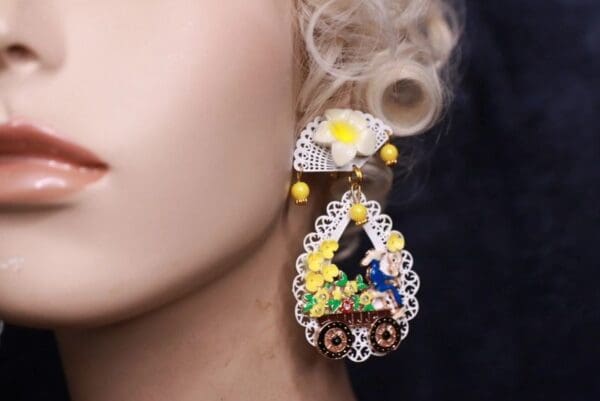 SOLD! 9937 Sicilian Lemon Fruit Fancy Studs - Image 4