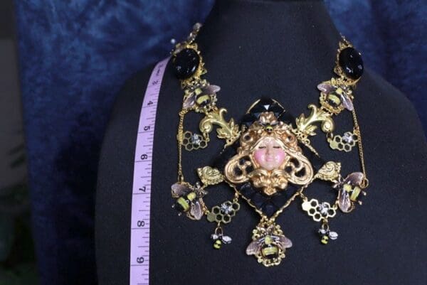 SOLD! 9943 Baroque Lady Bee Unusual Necklace - Image 6