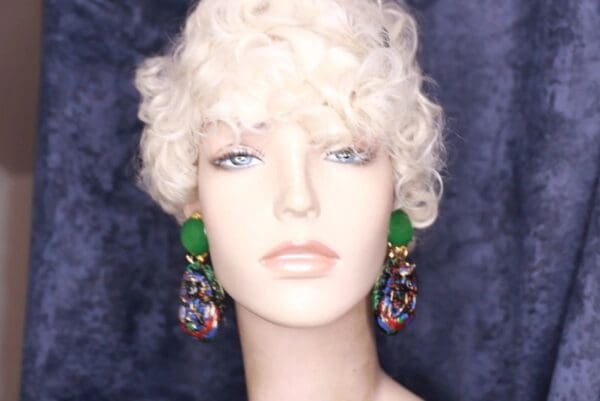 SOLD! 9948 Egyptian Style Tutankhamun Earrings Studs - Image 4