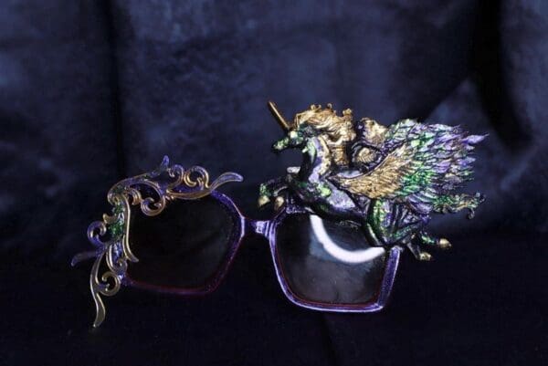 SOLD! 9963 Pegasus Iridescent Embellished Sunglasses - Image 3