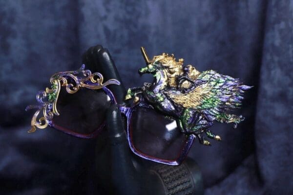 SOLD! 9963 Pegasus Iridescent Embellished Sunglasses - Image 4