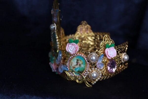 SOLD! 9974 Marie Antoinette Tall Crown Headband - Image 4