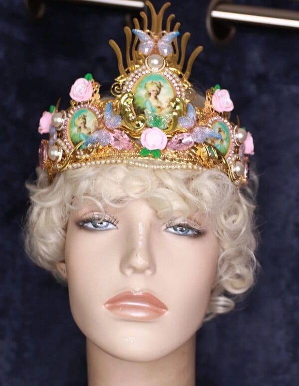 SOLD! 9974 Marie Antoinette Tall Crown Headband - Image 6