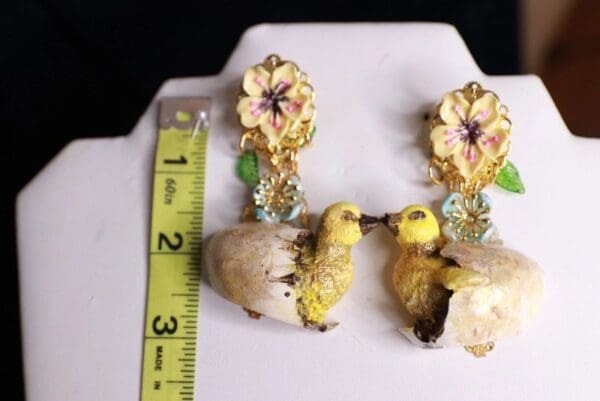 SOLD! 10029 Adorable Chic Birds Earrings Studs - Image 3