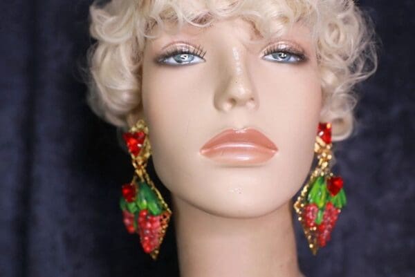 SOLD! 10041 Baroque Berries Earrings Studs - Image 4