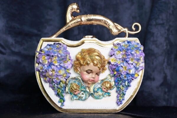 SOLD! 10047 Baroque Boutique Cherub Angel Embellished Handbag - Image 2