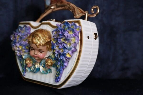 SOLD! 10047 Baroque Boutique Cherub Angel Embellished Handbag - Image 4