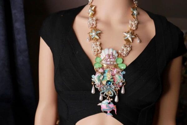 SOLD! 10048 Just The Necklace Birth Of Venus Large Necklace - Image 8