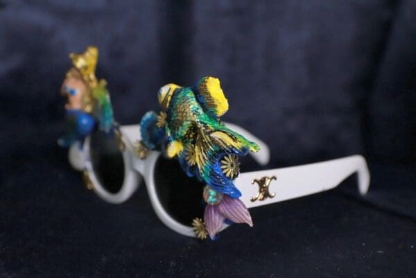 SOLD! 10052 Nautical Mermaid Fish Embellished Sunglasses - Image 3