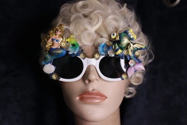 SOLD! 10052 Nautical Mermaid Fish Embellished Sunglasses - Image 7
