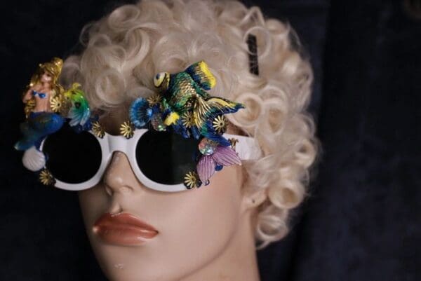 SOLD! 10052 Nautical Mermaid Fish Embellished Sunglasses - Image 8