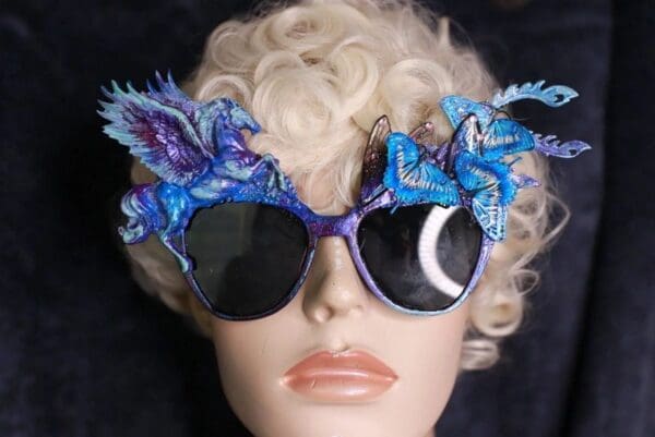SOLD! 10068 Baroque Pegasus Butterfly Embellished Sunglasses