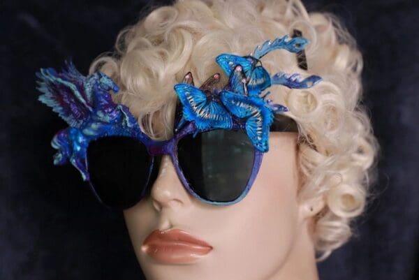 SOLD! 10068 Baroque Pegasus Butterfly Embellished Sunglasses - Image 5