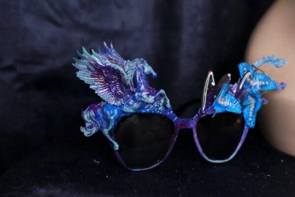SOLD! 10068 Baroque Pegasus Butterfly Embellished Sunglasses - Image 7