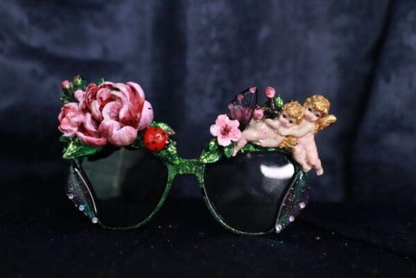 SOLD! 10070 Baroque Cherubs Embellished Sunglasses