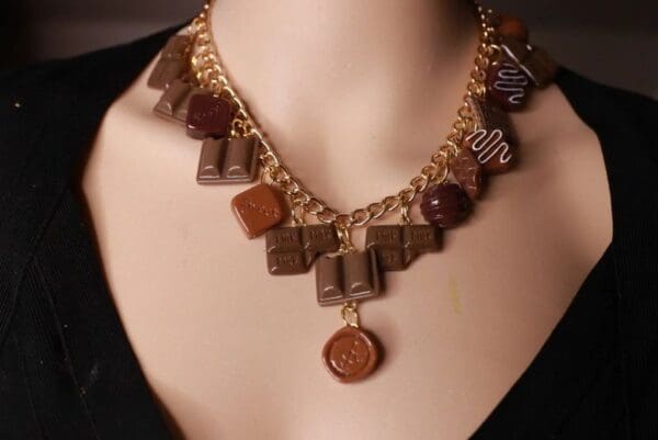 SOLD! 10069 Set Of Earrings+ Necklace Chocolate Lovers Sweet Necklace - Image 8