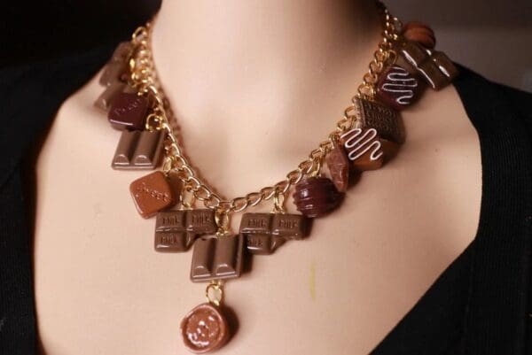 SOLD! 10069 Set Of Earrings+ Necklace Chocolate Lovers Sweet Necklace - Image 10