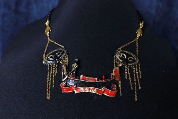 SOLD! 10090 Venice Masks Gondolier Necklace - Image 2