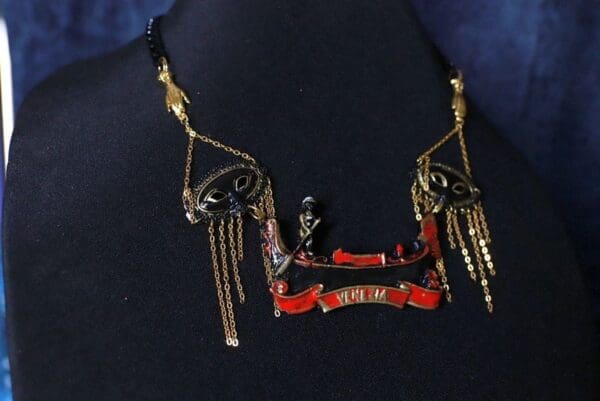 SOLD! 10090 Venice Masks Gondolier Necklace - Image 3
