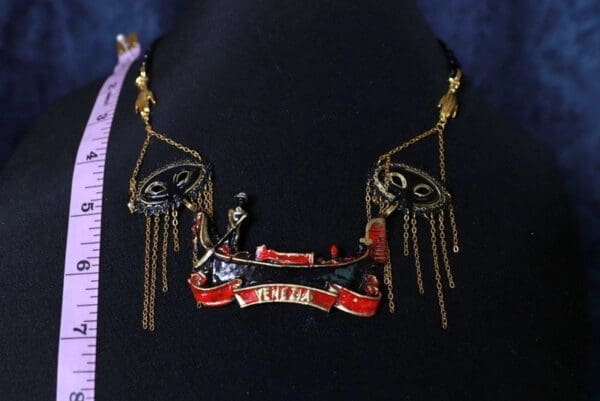 SOLD! 10090 Venice Masks Gondolier Necklace - Image 4
