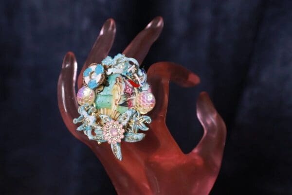SOLD! 10107 Birth Of Venus Cocktail Adjustable Ring - Image 4