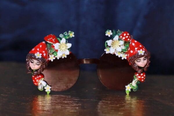 SOLD! 10111 Reshod cartoon Embellished Sunglasses - Image 3
