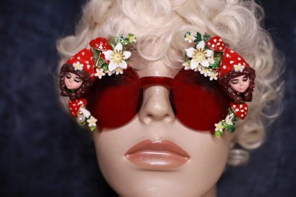 SOLD! 10111 Reshod cartoon Embellished Sunglasses - Image 7