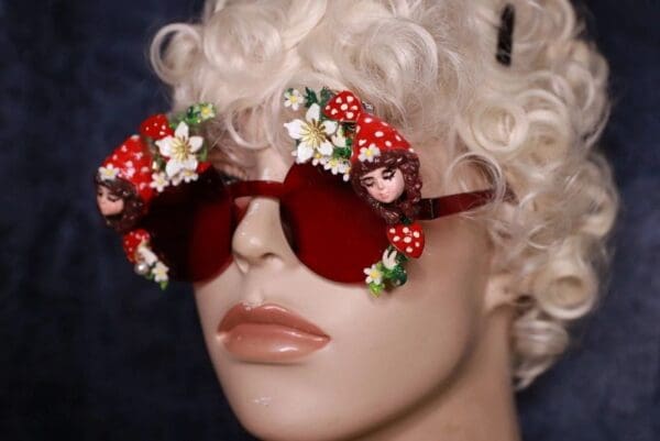 SOLD! 10111 Reshod cartoon Embellished Sunglasses - Image 9