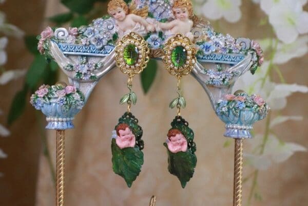 SOLD! 10158 Realistic Baby Forest Earrings Studs