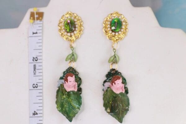 SOLD! 10158 Realistic Baby Forest Earrings Studs - Image 2