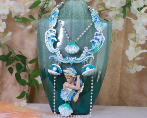SOLD! 10167 Mermaid Virgo Nautical Massive Necklace - Image 2