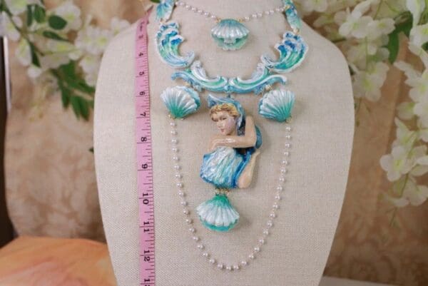 SOLD! 10167 Mermaid Virgo Nautical Massive Necklace - Image 6
