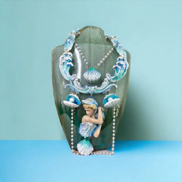 SOLD! 10167 Mermaid Virgo Nautical Massive Necklace