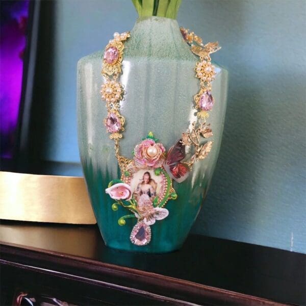 SOLD! 10174 Young Marie Antoinette Butterfly Irregular Necklace