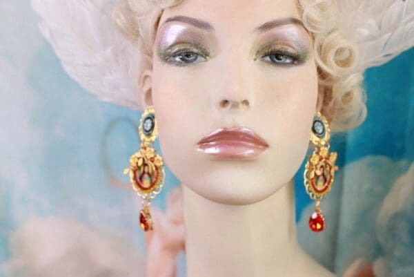 SOLD! 10180 Jesus Lord Religious Elegant Earrings Studs - Image 8
