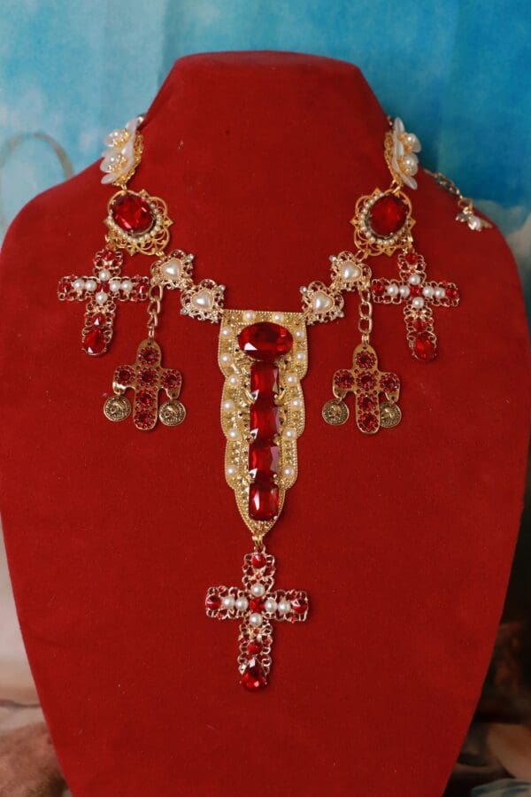 SOLD! 10195 Baroque Runway Alta Moda Crosses Necklace - Image 2