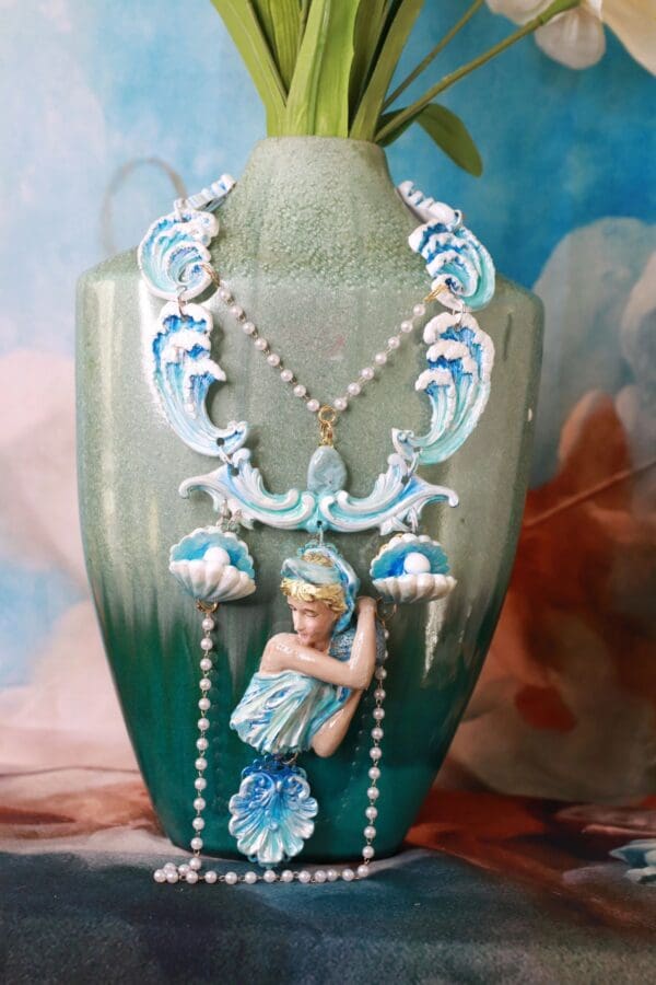 SOLD! 10197 Mermaid Virgo Nautical Massive Necklace - Image 3