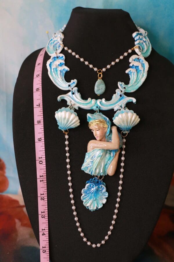 SOLD! 10197 Mermaid Virgo Nautical Massive Necklace - Image 5
