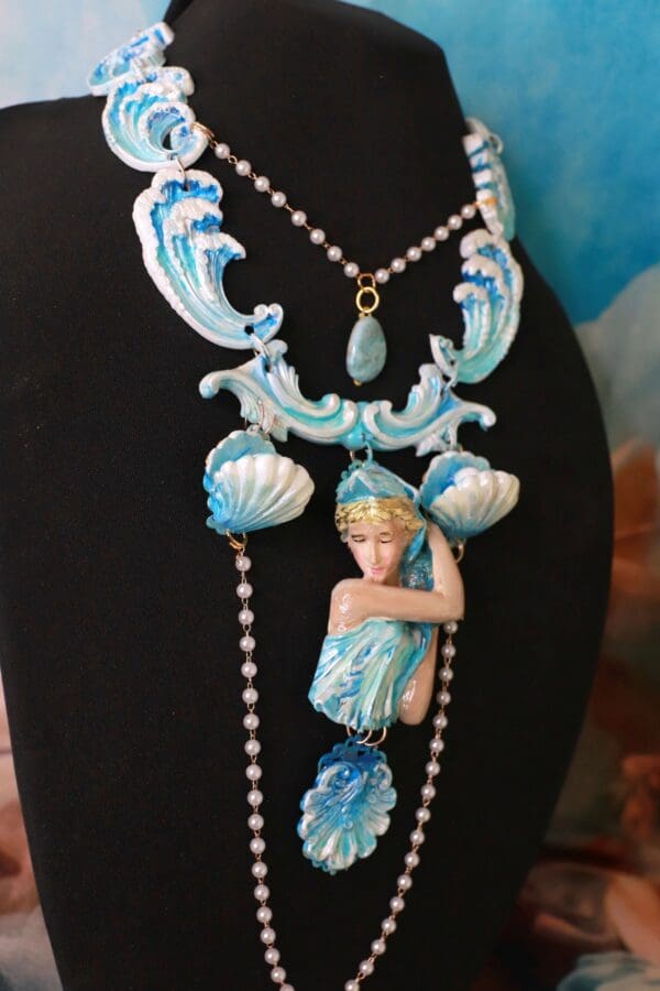 SOLD! 10197 Mermaid Virgo Nautical Massive Necklace - Image 6
