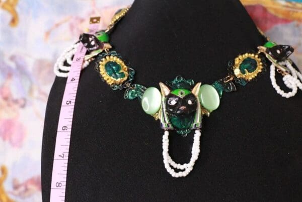 SOLD! 10205 Egyptian Revival Anubis Necklace - Image 9
