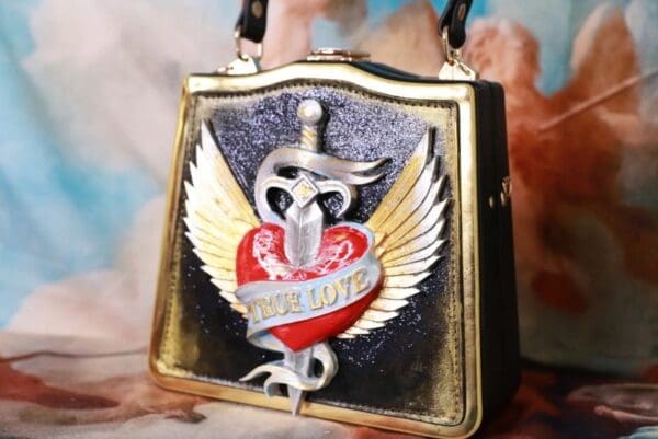 SOLD! 10207 Baroque Boutique Style True Love Embellished Handbag - Image 3